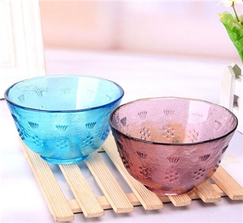 彩色珍珠玻璃碗 防滑磨砂冰淇淋沙拉碗生产 宝宝吃饭碗